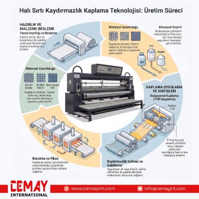 Halı Sırtı Kaydırmazlık Kaplama Süreci: Beslemeden Fikseye